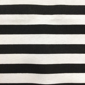 Black and White Stripe Print Home Decor Fabric | Drapery | Slipcover | Pillows | By The Yard | 54" Wide