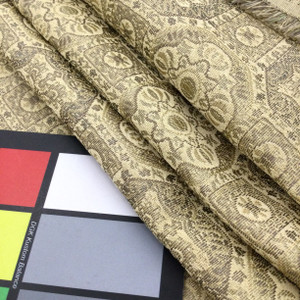 Decorative Tiles in Tan / Beige | Upholstery / Drapery Fabric | 54" Wide | By the Yard