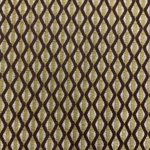 Zig Zag Stripes in Brown and Green | Upholstery / Slipcover Fabric | 54" Wide | By the Yard