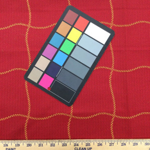 Wavy Grid in Red and Yellow | Upholstery / Slipcover Fabric | 54" Wide | By the Yard