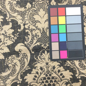 Traditional Damask in Brown / Tan | Linen Like Fabric | Home Decor / Drapery | 54" Wide | By the Yard