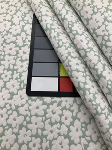 Mint Green and White Floral | Upholstery / Drapery Fabric | 54" Wide | By the Yard