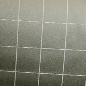 3.9 Yard Piece of Tan Rectangle On Brown Classy Look 54" Upholstery / Drapery Fabric