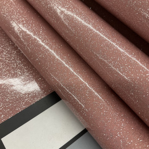 Pink High Gloss Glitter + Sparkle Vinyl Upholstery Fabric By The Yard 54"W