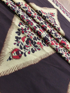 Chocolate Brown/Tan Java Hollandais Wax Cotton Fabric | 36 inch Panel | African | By The Panel | 45 inch wide