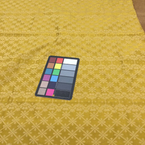 Gold Lattice Jacquard Drapery Silk | Polyester Blend Fabric | Drapery | Home Decor | By The Yard | 54 Inch Wide