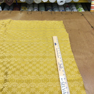 Gold Lattice Jacquard Drapery Silk | Polyester Blend Fabric | Drapery | Home Decor | By The Yard | 54 Inch Wide
