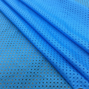 Medium Sky Blue Sport Mesh Knit Fabric | Lining | Pinnies | Clothing and Apparel | 60 Inch Wide | By The Yard