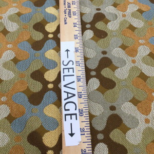 Fidget Spinner in Brown/Tan /Gold/ Blue  Heavyweight Woven Upholstery Fabric