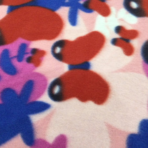 Pink, Red and Blue Butterflies Novelty Polar Fleece | By The Yard | 60 inch Wide Fabric