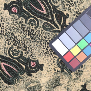 Tan, Brown and Green Leopard Spade Fabric | Lightweight Jersey Mesh Knit | Fashion Fabric | 48 Inch Wide | By the Yard