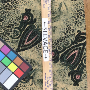 Tan, Brown and Green Leopard Spade Fabric | Lightweight Jersey Mesh Knit | Fashion Fabric | 48 Inch Wide | By the Yard