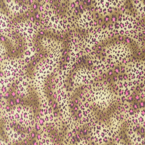 Brown and Pink Leopard Print Sheer Mesh Knit Fabric | Clothing and Apparel | 60 Inch wide | By The Yard