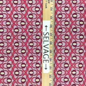 Modern Atomic Sheer Mesh Knit Fabric | Fuchsia and Magenta on Light Pink | Clothing and Apparel | 60 inch Wide | By The Yard