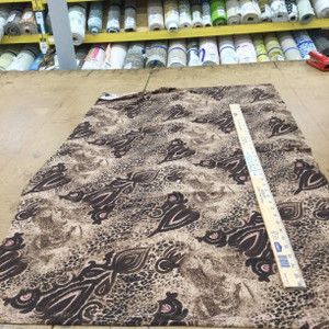 Brown and Tan Leopard Spade Jersey Knit Fabric | Clothing and Apparel Fashion Fabric | 48 Inch Wide | By The Yard