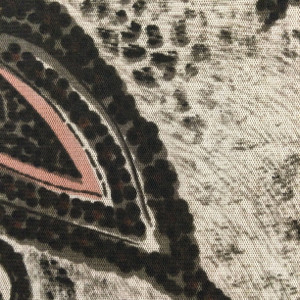 Black/Grey/Pink Leopard Spade | Lightweight Jersey Mesh Knit Fabric | Clothing and Apparel | By The Yard | 45 Inch Wide