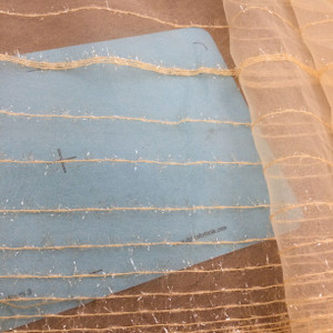 Light Orange Sparkle Chiffon | Sheer Drapery / Apparel Fabric | 108" Wide | By the yard