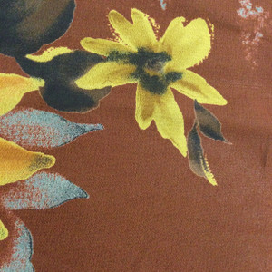 Golden Lily Printed Chiffon Fabric | Lightweight Polyester Printed Sheer Fabric | Clothing and Apparel | Home Decor | By The yard | 45 inches Wide