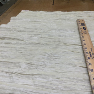 Solid Cream Crushed Taffeta Fabric | Polyester Silky Solid | Clothing and Apparel | By The Yard | 60 inch Wide