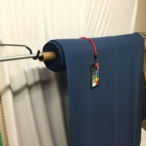 4.125 Yard Piece of Marine Blue Boucle Upholstery Fabric | Medium Weight | Basketweave