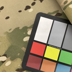 Army Forest Camouflage Nylon Fabric in Green / Brown / Tan | Outdoor Nylon | Tarps / Upholstery / Backpacks | Water Resistant | 64" Wide | By the Yard