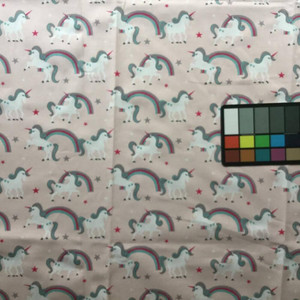 6.5 Yard Piece of Unicorns and Rainbows in Pink Home Decor Fabric | Premier Prints | 54 Wide | BTY