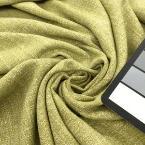 Dilly in Olive | Two-Toned Light Green | Linen-like Woven Fabric | Lightweight Upholstery | Slipcovers / Drapery | 54" Wide | By the Yard