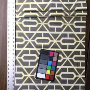 4 Yard Piece of Modern Geometric Gray / Green / Beige | Home Decor Fabric | Drapery | 54 Wide |