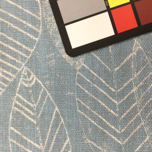 Modern Leaf Print in Blue and White | R-TRACE NIAGARA | Upholstery Fabric | Regal Fabrics Brand | 54 inch Wide | By the Yard