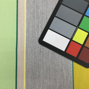 Stripes in Grey / Yellow / Green | Furniture Weight Outdoor Friendly Fabric | 100% Acrylic  | 54" Wide | By the Yard