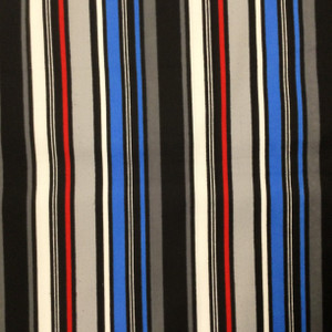 Thick and Thin Stripes in Blue / Grey / Black | Juvenile Flannel Fabric | 44 Wide | 100% Cotton | By The Yard 194