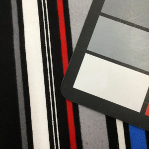 Thick and Thin Stripes in Blue / Grey / Black | Juvenile Flannel Fabric | 44 Wide | 100% Cotton | By The Yard 194