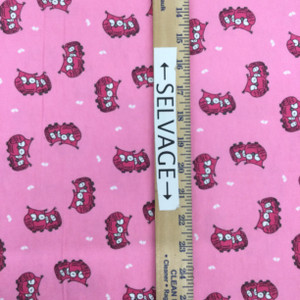 Owls in Pink | Juvenile Flannel Fabric | 44 Wide | 100% Cotton | By The Yard 209