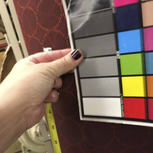 1.66 Yard Piece of Maroon Black Red Circles Heavy Auto Vinyl Upholstery Fabric By The Yard 54 Inch