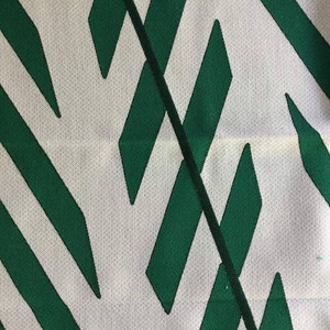 1 Yard Piece of Large Scale Angular Leaf Fronds in Green and White | Upholstery Fabric | 57 Wide | UPSCK656-REM2