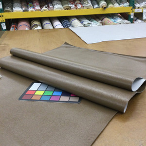 Stone Brown | Faux Leather Grain | Marine, Boat, & Auto Vinyl Fabric | UV + Salt Water Proof | 54" Wide | By the Yard