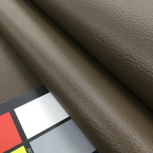 Cocoa Brown | Faux Leather Grain | Marine, Boat, & Auto Vinyl Fabric | UV + Salt Water Proof | 54" Wide | By the Yard