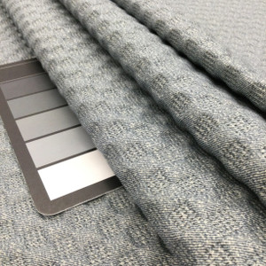 Delicia in Slate | Upholstery Fabric | Slate Blue Pre Quilted Check | 54 wide | By The Yard