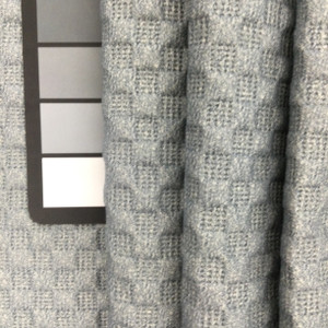 Delicia in Slate | Upholstery Fabric | Slate Blue Pre Quilted Check | 54 wide | By The Yard