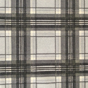 Tartan Plaid Velvet Fabric | Black and Grey | Heavyweight Upholstery | Microfiber Velvet | 54 wide | By The Yard