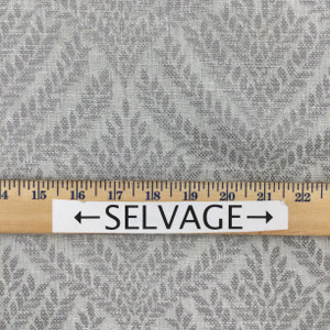 Donna in Slate | Upholstery & Curtain Fabric | Leafing Branches Ogee in Grey and White | 54 wide | By The Yard