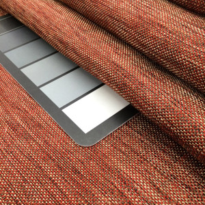 Luster in Spice | Upholstery & Heavy Curtain Fabric | Iridescent Woven in Red / Bronze / Black | 54 wide | By The Yard