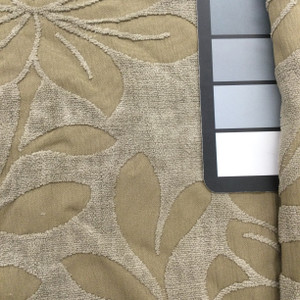 Majestic in Mushroom | Chenille Upholstery Fabric |  Damask in Taupe | 54 wide | By The Yard