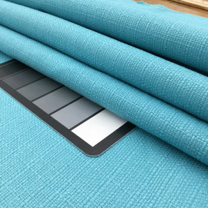 Turquoise Blue Slub Linen Weave Upholstery & Heavy Curtain Fabric | 54 wide | By The Yard | Sonoma in Capri