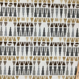 Tango in Espresso | Upholstery & Heavy Curtain Fabric | Southwest Geometric in Brown / Grey / Tan | 54 wide | By The Yard