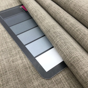 Heathered Taupe Linen Weave Fabric | Upholstery / Drapery | Medium Weight | 54 wide | By The Yard | Vision in Stone