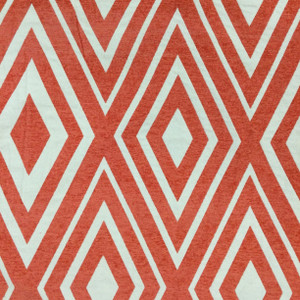 Eternity in Coral | Upholstery & Heavy Curtain Fabric | Diamond Design in Coral and Pearl | 54 wide | By The Yard
