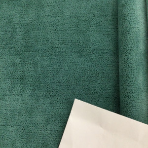 Teal Mottled Flocked Velvet Fabric | Heavy Upholstery | 54" Wide | By the Yard | "Chloe" Spa