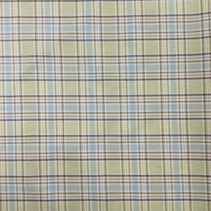Plaid in Light Green / Brown / Blue | Outdoor Fabric | Water Repellant | 54" Wide | By the Yard