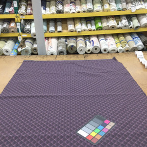 Purple Diamonds with Red and Pink Dots | Upholstery / Slipcover Fabric | 54" Wide | By the Yard